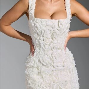 POSY Floral-Appliqué Corset Mini Dress